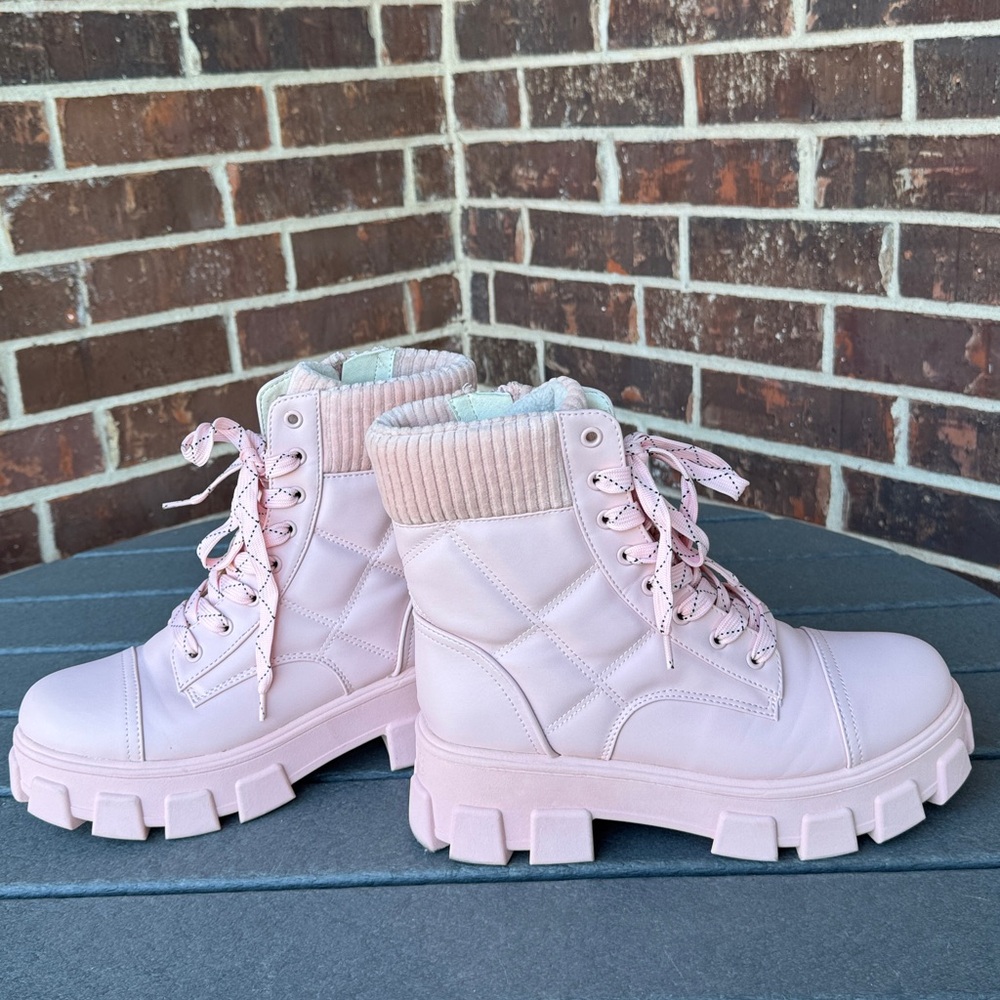 Circus Sam Edelman Pink Combat Zip Boots